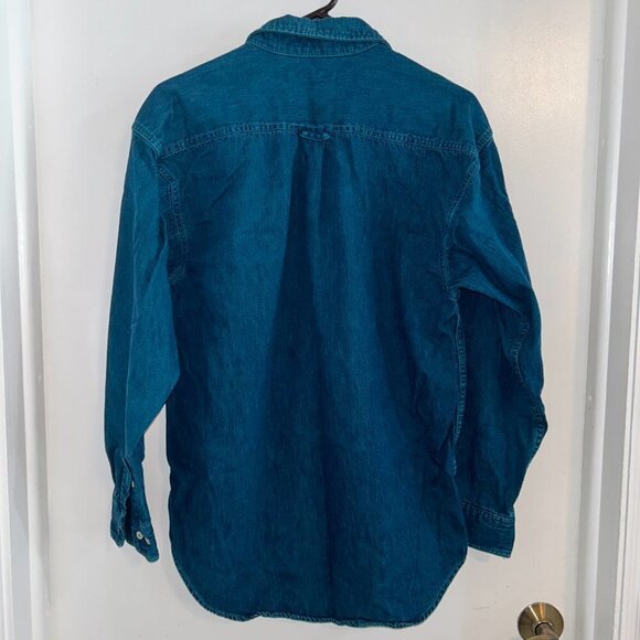 MEN'S World Island denim long sleeved shirt Size M - Picture 2 of 3